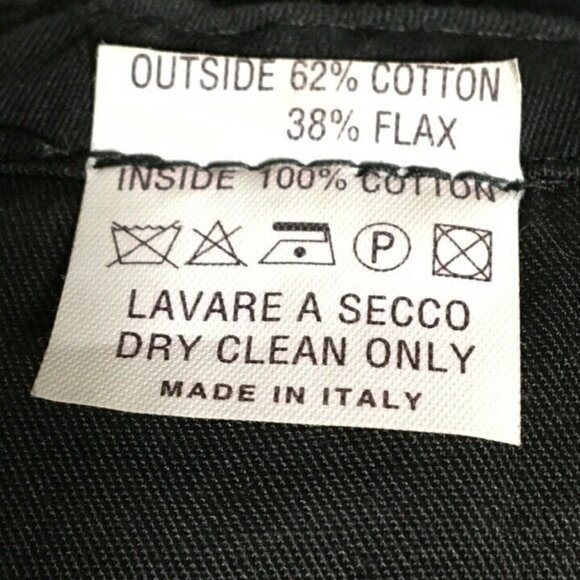 Blue System Black Cotton Flax Leather Trim Vest - Picture 11 of 12